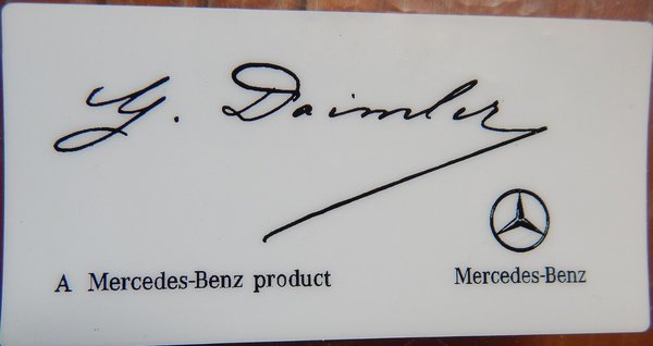 Mercedes Sticker Aufkleber Mercedes Benz G Daimler weiß m.schw. Schrift